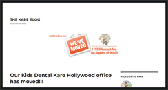 Desktop Screenshot of blog.kidsdentalkare.com